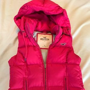 Pink Hollister Down Vest